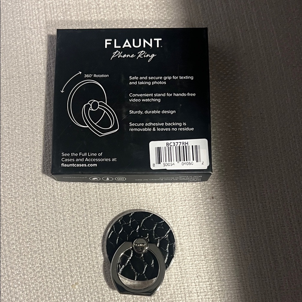 Flaunt Phone Ring Holder - Black